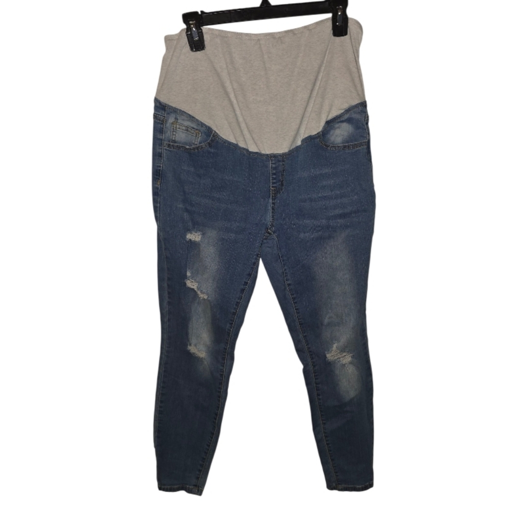 Stylish Blue Maternity Jeans